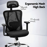 Artiss Black Ergonomic Reclining Office Chair — Allure Home Collections