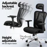 Artiss Black Ergonomic Reclining Office Chair — Allure Home Collections