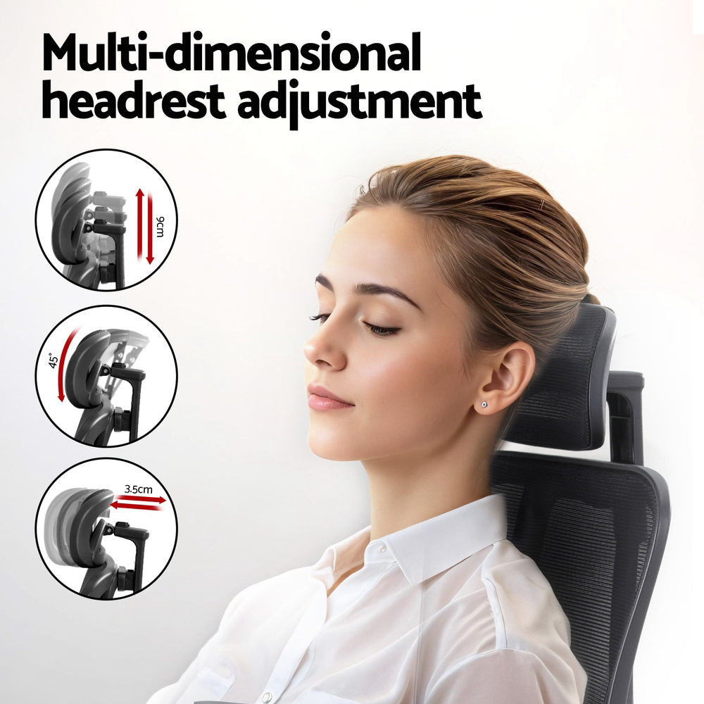 Artiss Ergonomic High-Back Mesh Office Chair Black Fully Adjustable — Allure Home Collections