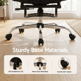 Dunsborough black ergonomic mesh office chair with footrest