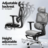 Artiss Ergonomic High-Back Office Chair with Footrest Grey Mesh — Allure Home Collections