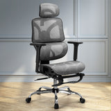 Artiss Ergonomic High-Back Office Chair with Footrest Grey Mesh — Allure Home Collections