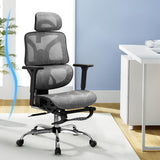 Artiss Ergonomic High-Back Office Chair with Footrest Grey Mesh — Allure Home Collections