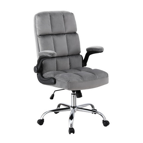 Artiss Grey Velvet Mid-Back Gaming Office Chair with Lumbar Support and Armrests — Allure Home Collections