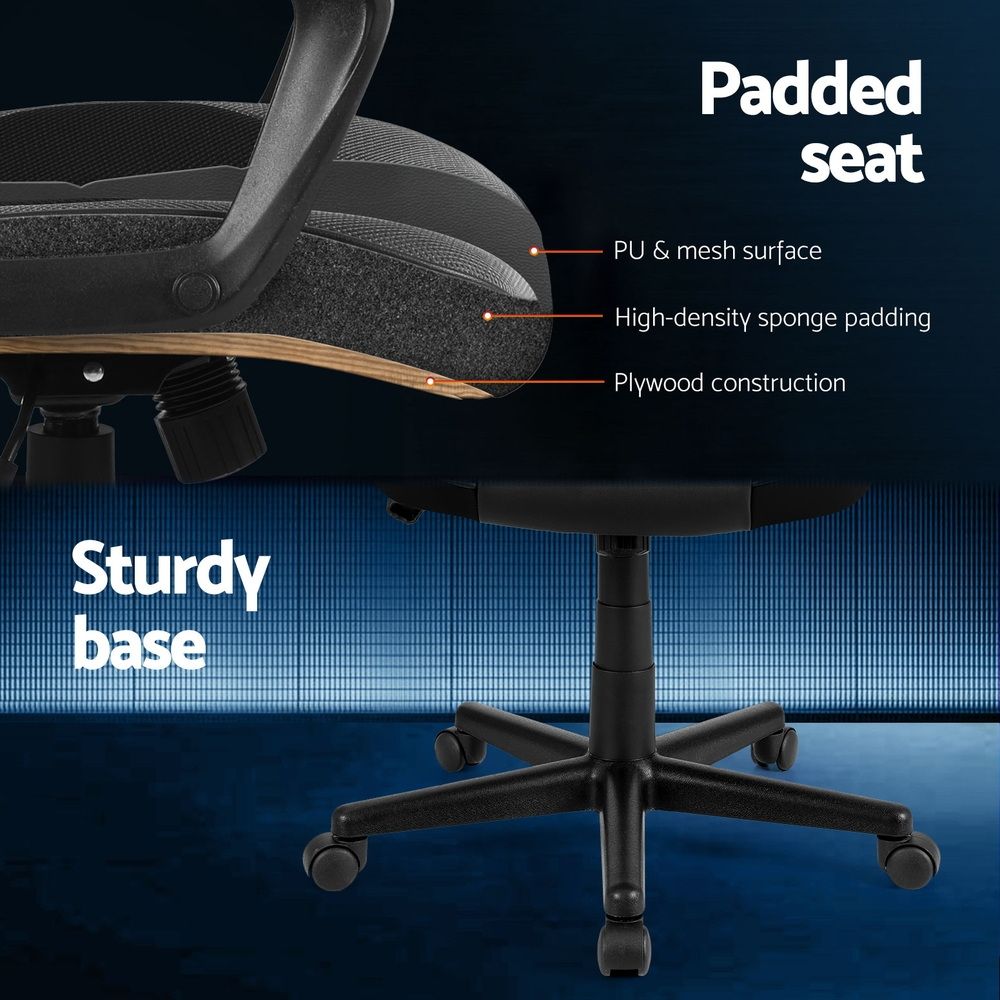 Mullaloo grey gaming chair in a home office, view 6