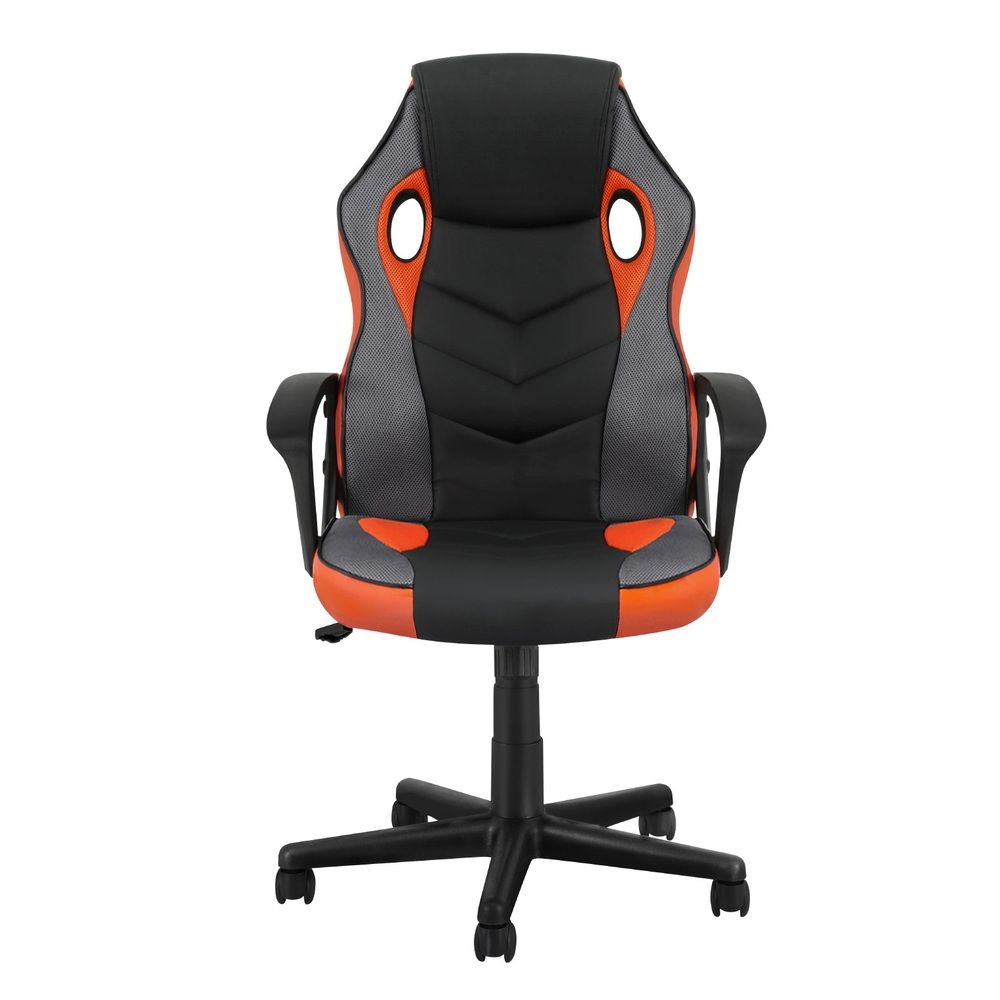 Mullaloo orange gaming chair in a home office, view 3