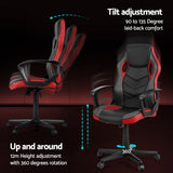 Mullaloo red gaming chair in a home office, view 5