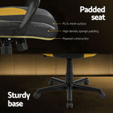 Mullaloo yellow gaming chair in a home office, view 6