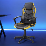 Mullaloo yellow gaming chair in a home office, view 7