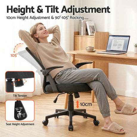 Bunbury black mesh ergonomic office chair for the home office