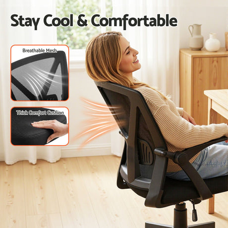 Bunbury black mesh ergonomic office chair for the home office