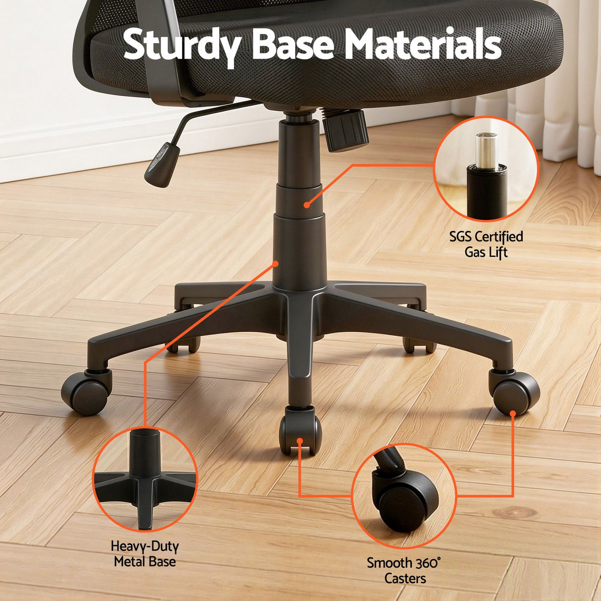Bunbury black mesh ergonomic office chair for the home office
