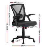 Artiss Mid-Back Mesh Office Chair Black Ergonomic — Allure Home Collections