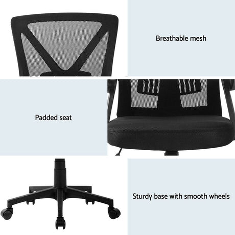 Bunbury black mesh ergonomic office chair for the home office