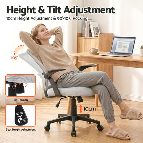 Bunbury grey mesh ergonomic office chair for the home office
