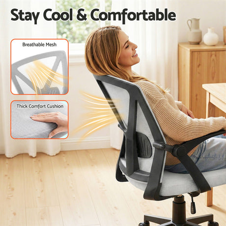 Bunbury grey mesh ergonomic office chair for the home office