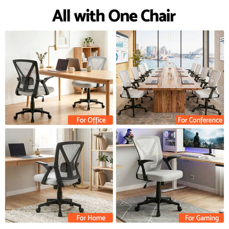 Bunbury grey mesh ergonomic office chair for the home office