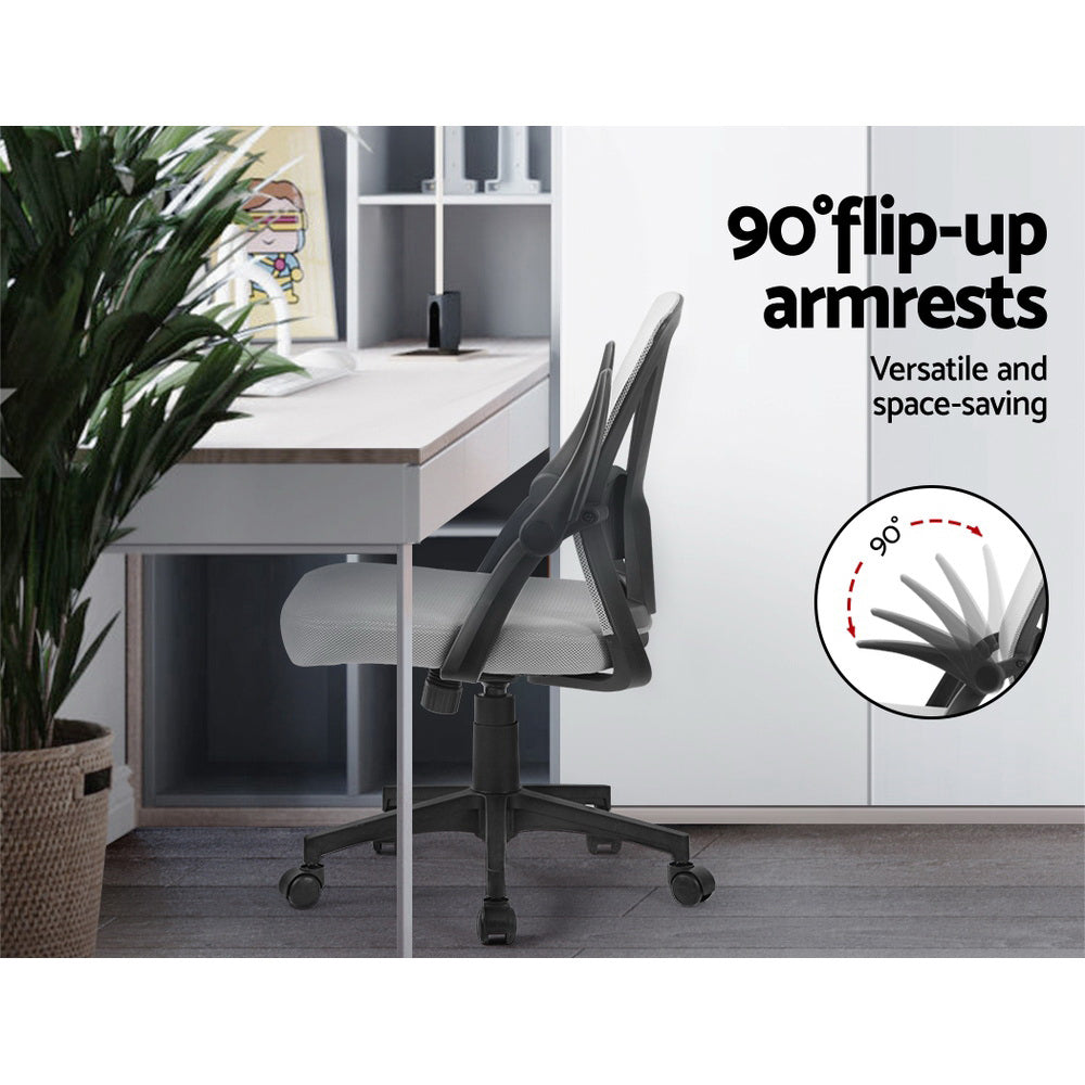 Artiss Nile Grey Mid-Back Mesh Office Chair — Allure Home Collections