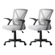 Artiss Nile Mid-Back Mesh Office Chair Grey Pack of 2 — Allure Home Collections