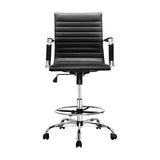Artiss Black Faux Leather Drafting Stool Elevated Office Chair — Allure Home Collections