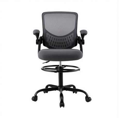 Artiss Grey Mesh Drafting Office Chair — Elevated Stool for Standing Desks — Allure Home Collections
