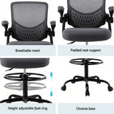 Artiss Grey Mesh Drafting Office Chair — Elevated Stool for Standing Desks — Allure Home Collections