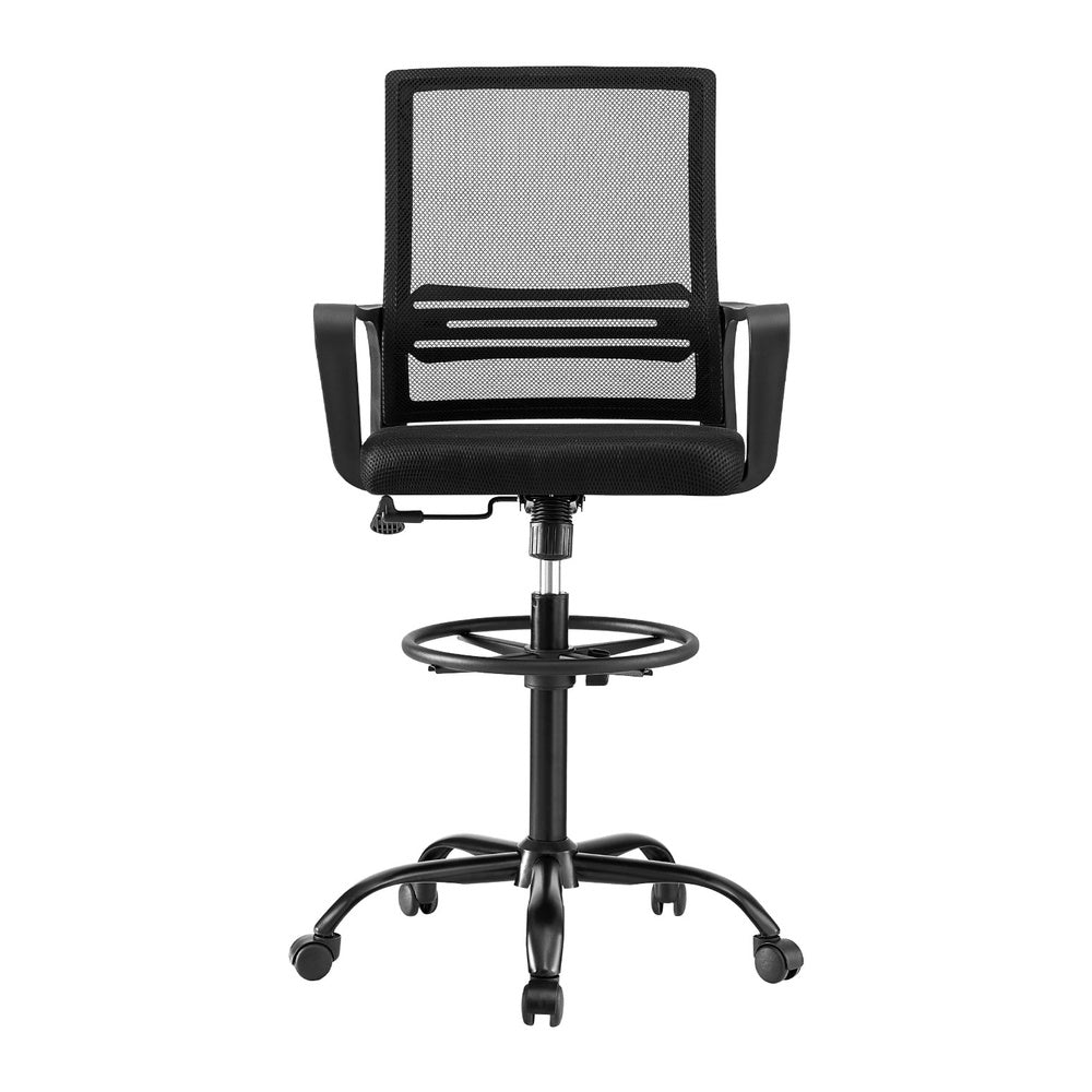 Artiss Ergonomic Black Mesh Drafting Office Chair Standing Desk Stool — Allure Home Collections