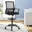 Artiss Ergonomic Black Mesh Drafting Office Chair Standing Desk Stool — Allure Home Collections