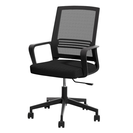 Cottesloe black mid back mesh office chair in a home office