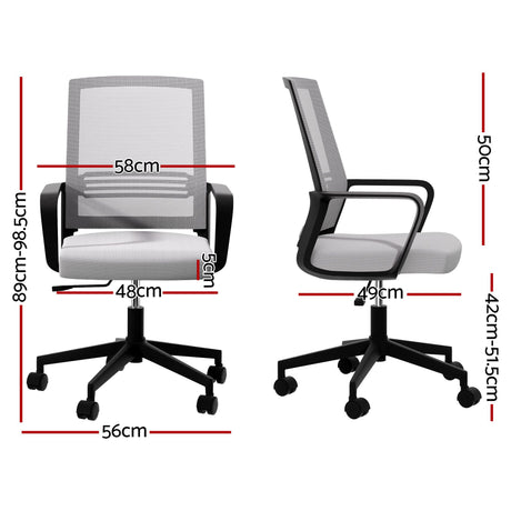 Cottesloe grey mid back mesh office chair in a home office