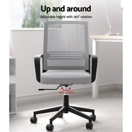 Artiss Grey Mesh Office Chair