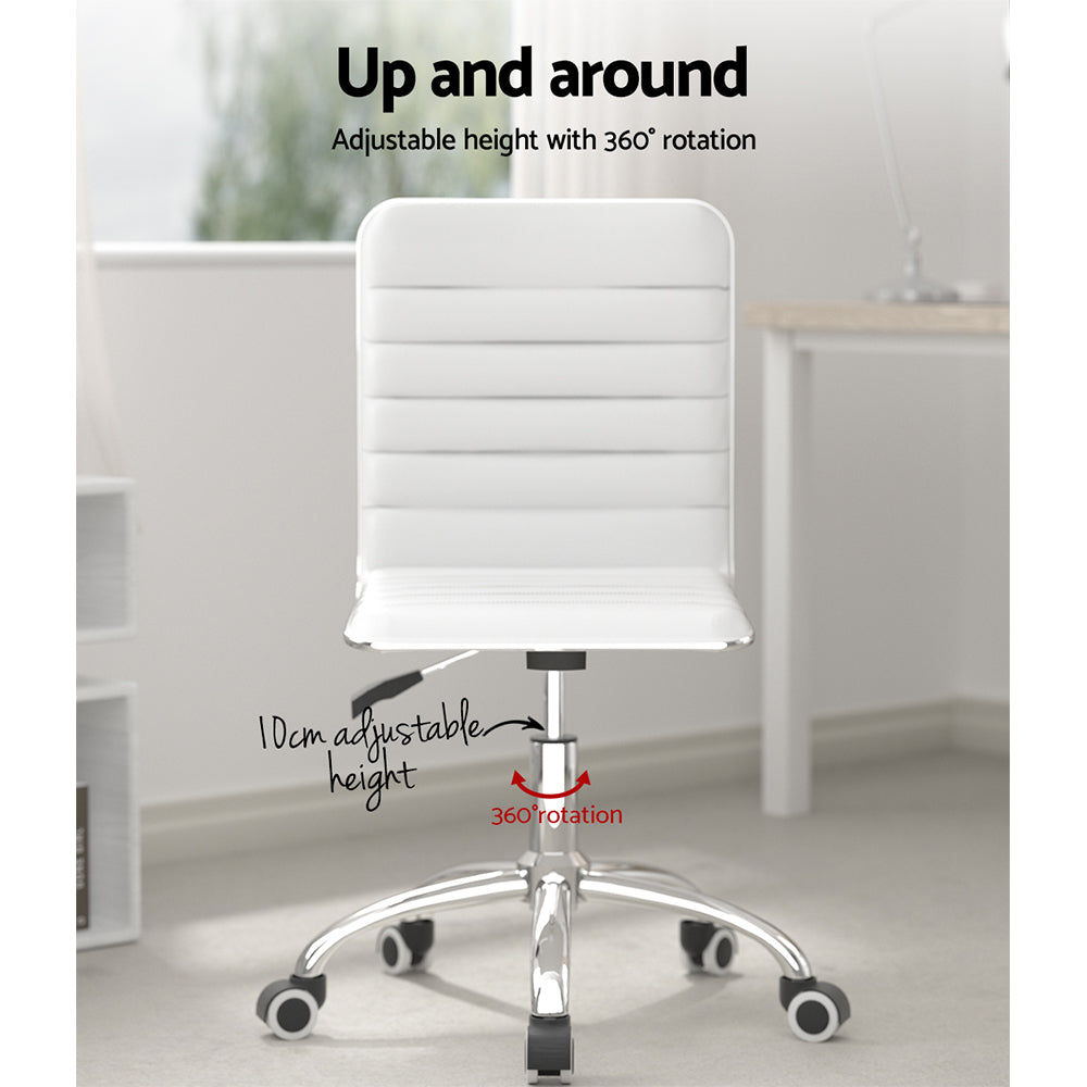 Artiss Low Back PU Leather Office Chair