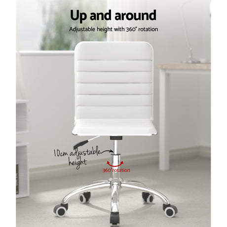 Artiss Low Back PU Leather Office Chair