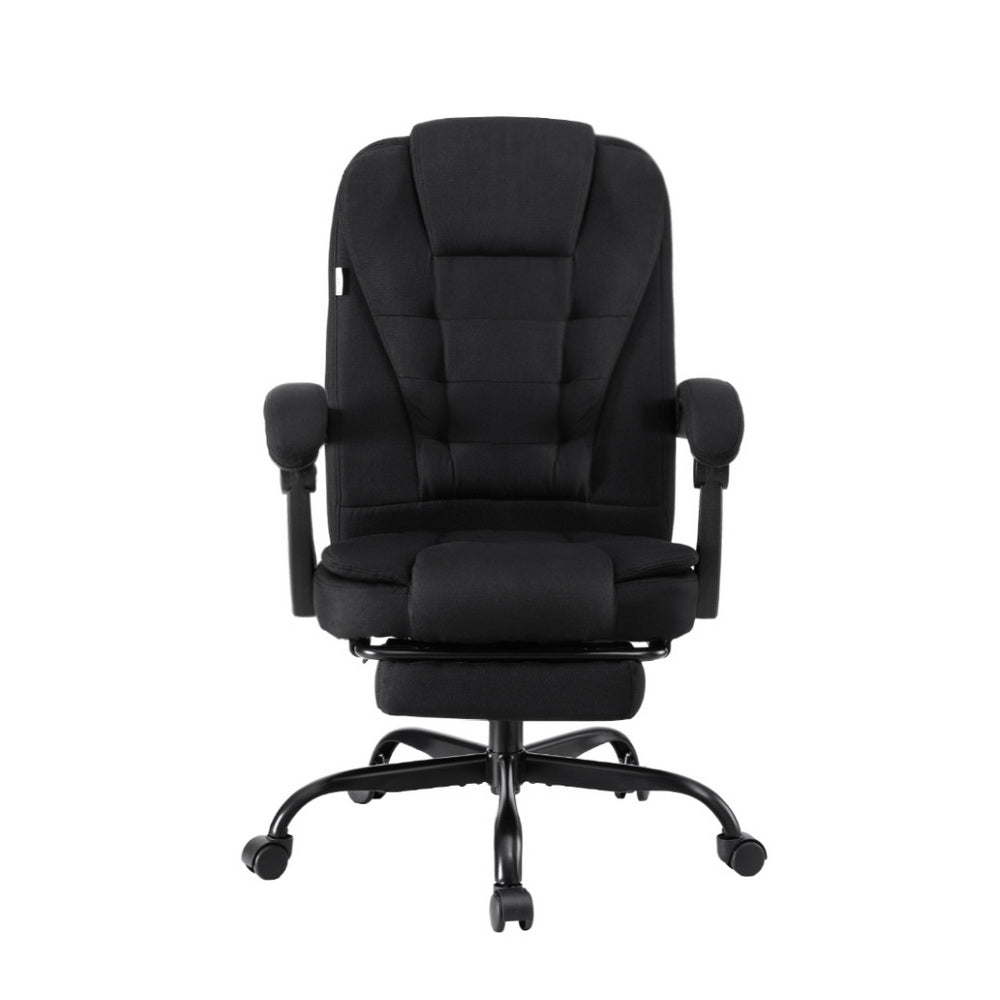 Artiss Executive Office Chair with Footrest Black High-Back Fabric — Allure Home Collections