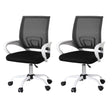 Kinross white mesh office chair pair