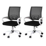 Kinross white mesh office chair pair