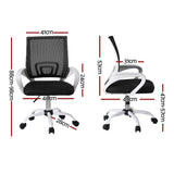 Kinross white mesh office chair pair, view 2