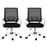 Kinross white mesh office chair pair, view 3