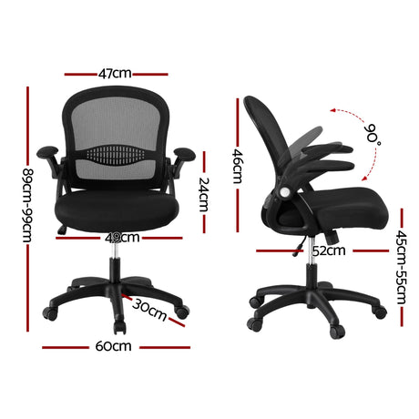 Burns Beach black mesh office chair, view 2