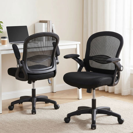 Burns Beach black mesh office chair, view 10