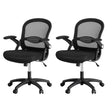 Burns Beach black mesh office chair pair