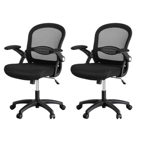 Burns Beach black mesh office chair pair