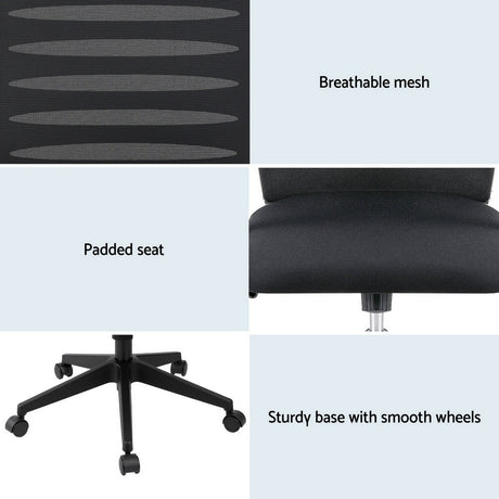 Capel black ergonomic mesh office chair