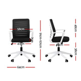 Capel black and white ergonomic mesh office chair