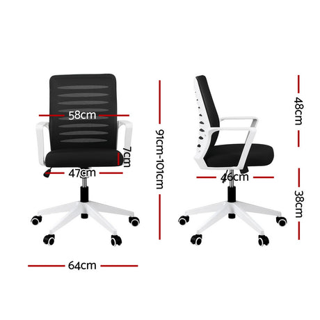 Capel black and white ergonomic mesh office chair