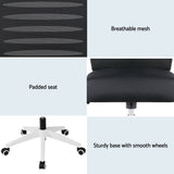 Capel black and white ergonomic mesh office chair