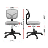 Dwellingup grey armless ergonomic mesh office chair