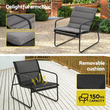 Gardeon 4 Piece Outdoor Sofa Set Table and Chairs with Cushion Textilene — Allure Home Collections