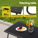 Gardeon 4 Piece Outdoor Sofa Set Table and Chairs with Cushion Textilene — Allure Home Collections