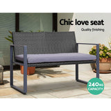 Gardeon Black 4-Piece Rattan Sofa Set